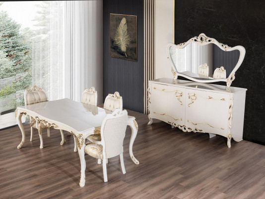 Eetkamerset Tafel + 4 stoelen Eetkamerstoelsets Tafels Groep Garnituur 5 delig.