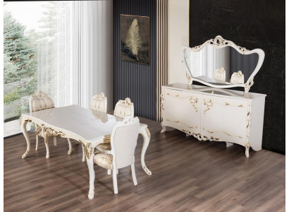 Eetkamerset Tafel + 4 stoelen Eetkamerstoelsets Tafels Groep Garnituur 5 delig.