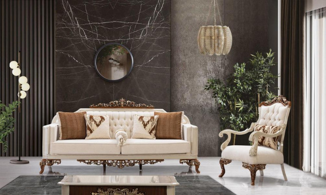 Sofaset 3+1 zits bank bankstellen banken gestoffeerd stof textiel