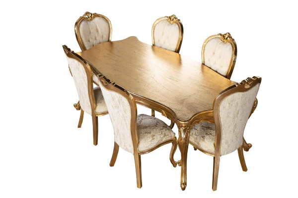 Tafel 6x Stoelen Eetkamerset Compleet Set 7-delig Nieuwe Eethoek