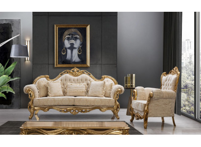 Bankstel 3-zitsbanken met salontafel Ontwerpers sofa's Woonkamer designmeubelen