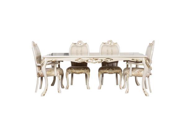 Klassieke eettafel Beige Design Tafel Houten Tafels Meubels Woonkamer