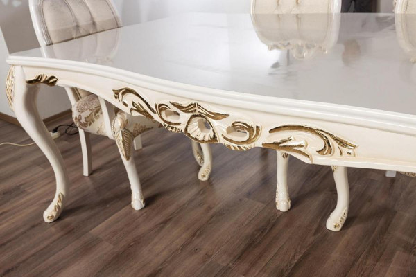 Klassieke eettafel Beige Design Tafel Houten Tafels Meubels Woonkamer