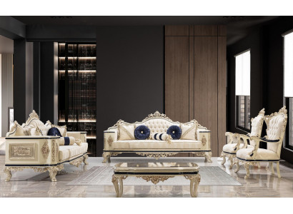 Sofaset 3+1+1 zitsbank Luxe bankstellen Banken Bekleding Stof Textiel Nieuw