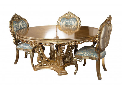 Compleet set eettafel + 4 stoelen eethoek set eetgroep tafel tabellen 5-delige