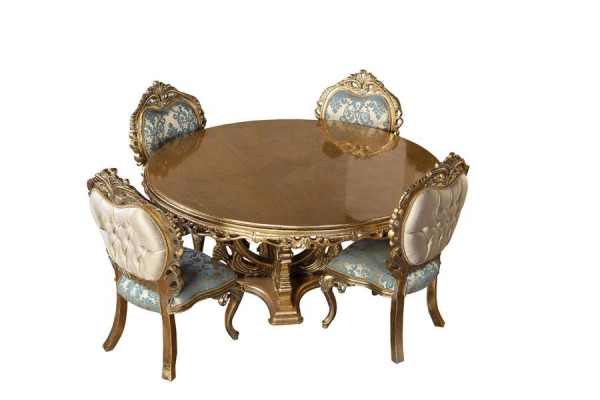 Compleet set eettafel + 4 stoelen eethoek set eetgroep tafel tabellen 5-delige