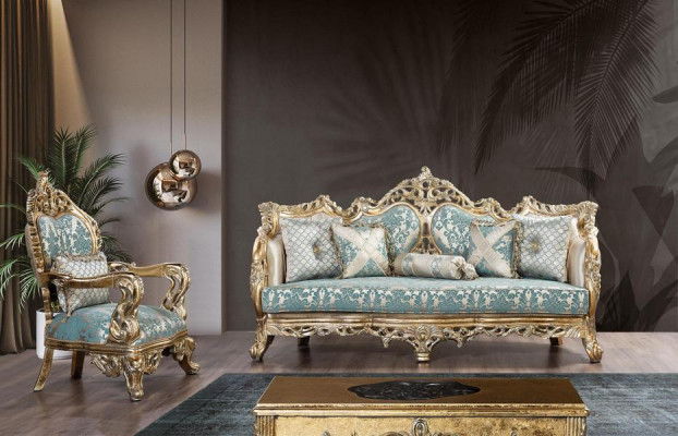 Bankstel 3-zits Designer Bank Luxe Gestoffeerde Banken Bankstellen Stof Textiel Nieuw