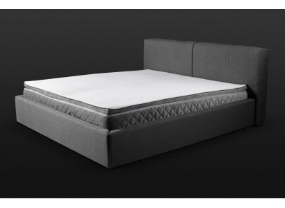 Grijs tweepersoonsbed gestoffeerde bedden lade ontwerp Elegante stof Bed