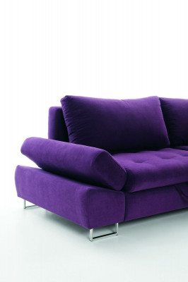 Eleganc L-vormige hoekbank van stof voor de woonkamer, moderne design bankstellen.