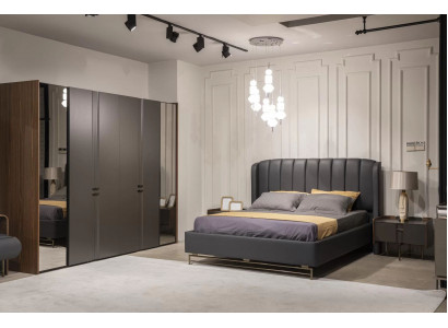 Slaapkamer set Bed 2x Nachtkastje Kledingkast Kaptafel met spiegel 5-delig