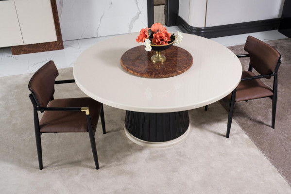 Eetkamerset Moderne eettafel + 4 stoelen Tafel Hout Gestoffeerde stoel 5-delig Nieuw.