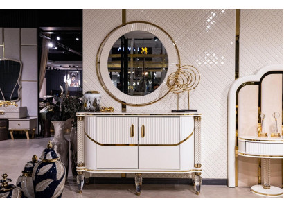 Ladenkast Spiegel Hout Meubels Dressoir Ladenkast Kast Luxe Meubels Hout Nieuw