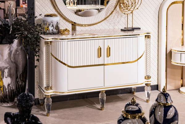 Ladenkast Spiegel Hout Meubels Dressoir Ladenkast Kast Luxe Meubels Hout Nieuw