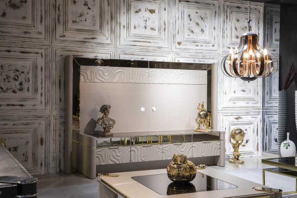 Luxe woonwand RTV laag tv-meubel standaard beige woonkamer meubels nieuw