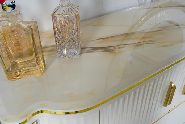 Luxe eetkamerset Eettafel + 6x stoelen + dressoir Eetgroepen Sideboard 8 delig