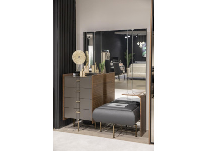 Kaptafelset console spiegel slaapkamer meubels ontwerp kruk 2-delige set. Nieuw.