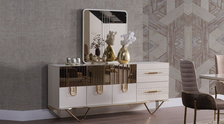 Dressoir Kast Hoogglans Meubel Hout Luxe Ladenkast Sideboard