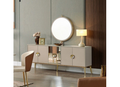 Dressoir Kast Bruin Hoogglans Meubels Hout Luxe Dressoir Sideboard