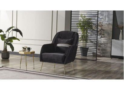 Elegante bankstoel, fauteuil, bankstel zwart Relax 2-delig woonkamer meubels