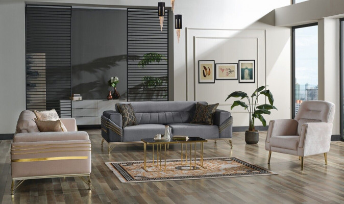 Exclusieve bankstel set 3+3+1 3-delig 2x Bank Stoel Relax Luxe set