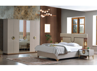 Slaapkamer set Luxe Compleet bed 2x Nachtkastjes Kledingkast 4-delig Nieuw