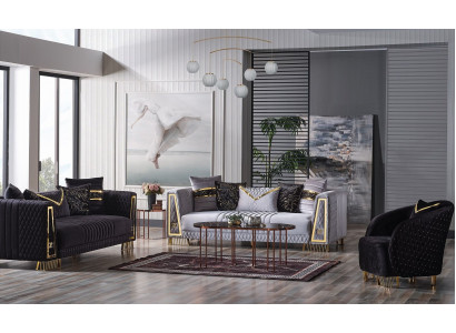 Bankstel 3+3+1 zits Chesterfield barokstijl loungeset set 3-delig. Bankstel Relax