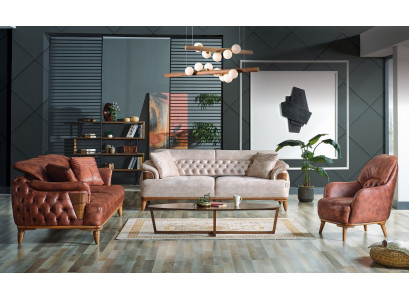 Klassieke bankstelset 3+3+1 zits Chesterfield relaxfauteuil meubels bank nieuw