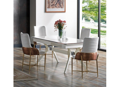 Set eetkamerstoelen 6x stoelen + eettafel luxe meubelset nieuw