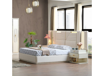 Modern slaapkamer set Bed + 2x nachtkastjes Design meubels 3 delig EU