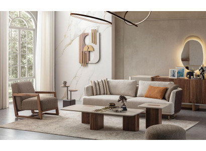 Luxe bankstel set Woonkamer bankstel 3+1 Bijzettafel Salontafel