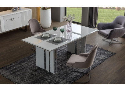Eetkamer set Luxe 6x stoelen + eettafel eetgroep set fauteuils Nieuw Modern