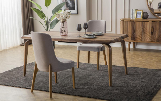 Eetkamer set 7-delig. Eettafel + 6x stoelen designer hout stoel set meubels nieuw