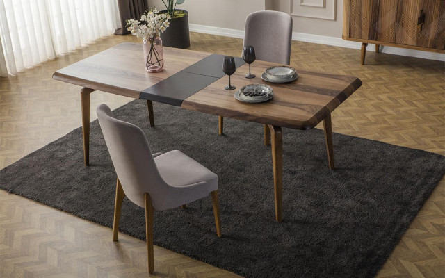 Eetkamer set 7-delig. Eettafel + 6x stoelen designer hout stoel set meubels nieuw