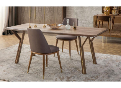Garnituur Eetkamer Stoel Set 6x Stoelen + Eettafel Luxe Meubelgroep Eetkamerset