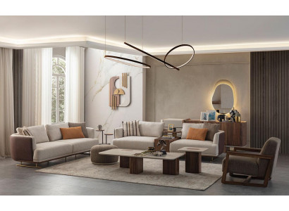 Sofaset 3+3+1 Zits Modern Relaxfauteuil Moderne Stijl Luxe Woonkamer 3-delig
