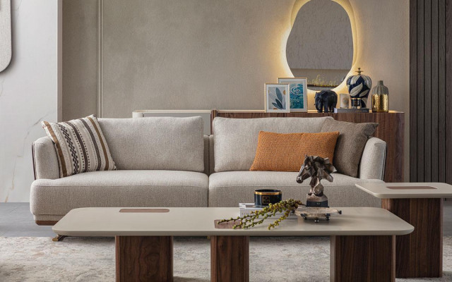 Sofaset 3+3+1 Zits Modern Relaxfauteuil Moderne Stijl Luxe Woonkamer 3-delig