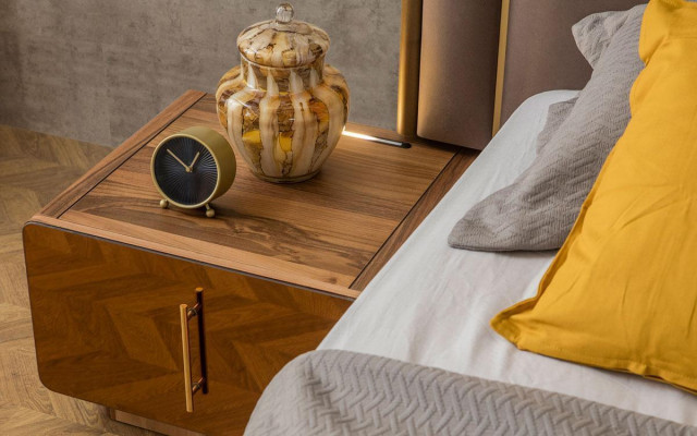 Modern slaapkamerset Bed + 2x nachtkastjes Designmeubels Nieuw 3-delig.