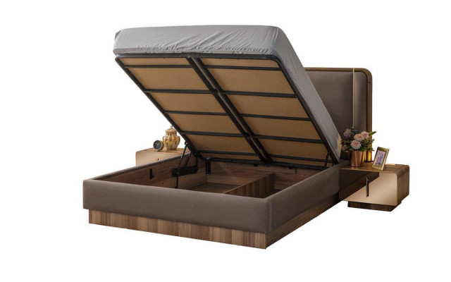 Modern slaapkamerset Bed + 2x nachtkastjes Designmeubels Nieuw 3-delig.