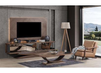 Woonkamer wand hout moderne stijl plank woonkamer meubels kast RTV met tv frame