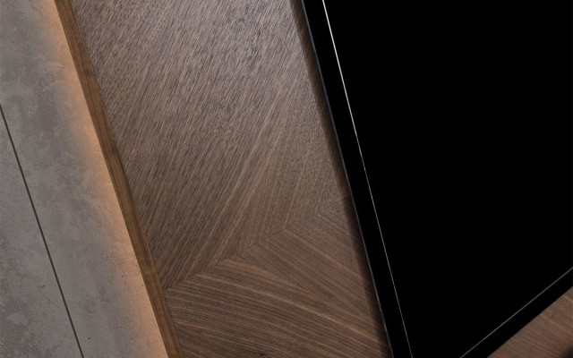 Woonkamer wand hout moderne stijl plank woonkamer meubels kast RTV met tv frame