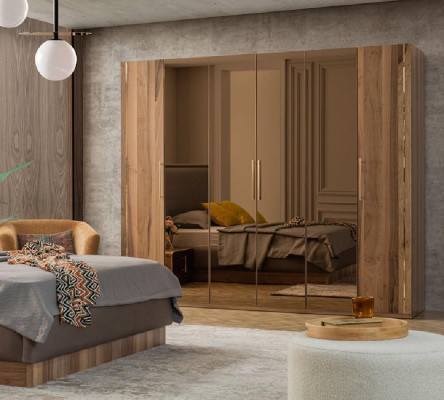 Kledingkast kasten kast ontwerp hout slaapkamer modern meubels nieuw