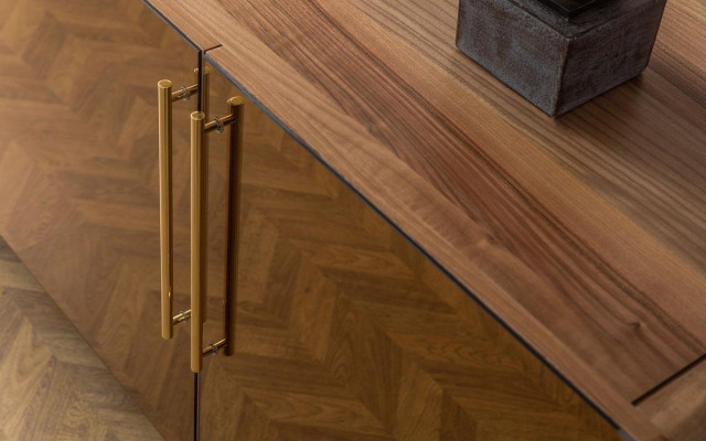 Dressoir met 2x spiegel, luxe set, houten dressoir, modern.
