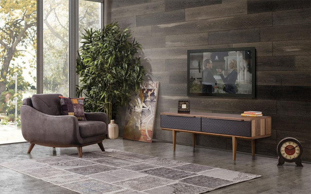 Tv-standaard Lowboard-woonkamer van houten designmeubels.