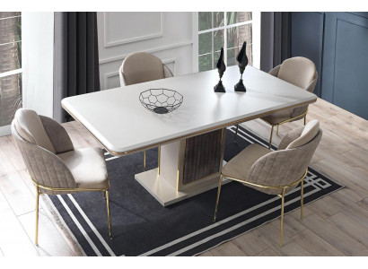 Luxe eetkamer set tafel 6x stoelen 7-delig Modern tafel eetgroep
