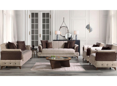 Moderne banksstel fauteuil textiel sofa luxe compleet luxe 3+2+1+1 zitter.