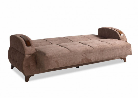 Designer bankstel 3+2+1+1 zits bank gestoffeerde zitkussens bruin set