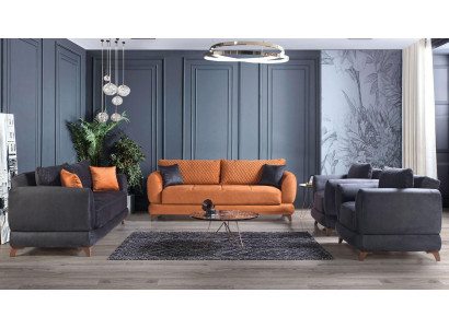 Sofaset 3+2+1+1 Hout woonkamer Luxe Bank Modern Stof Compleet