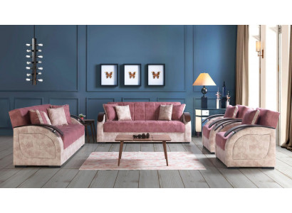 Bankstel 3+3+1+1 Stof Hout Bankstel 3-zits Modern Nieuwe Fauteuil Compleet Set
