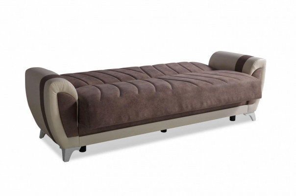 Slaapbank Sofa set 3+2+1+1 Zits Textielbank Fauteuil Complete set Bruin