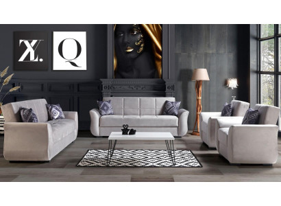 Bankstel 3+2+1+1 Bedfunctie Set Compleet Textiel Bank Fauteuil Slaapbank